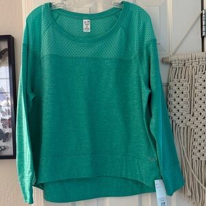 Champion Women's Teal Mesh Sweatshirt